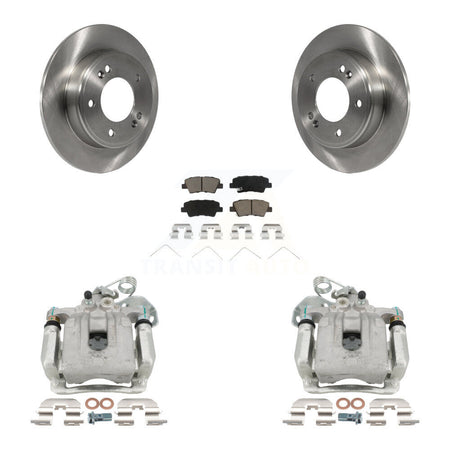 Rear Disc Brake Caliper Rotors And Ceramic Pads Kit For 2017-2020 Hyundai Elantra 2.0L KC8-100516C