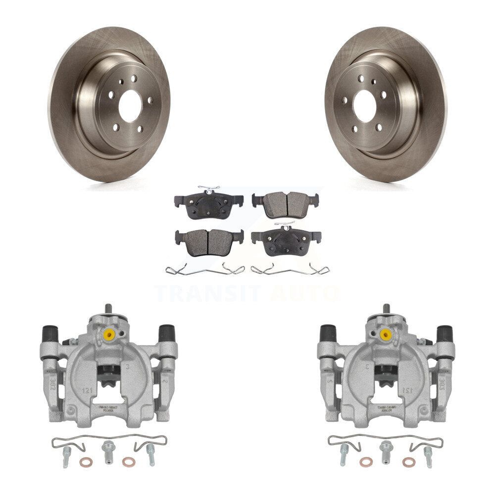 Rear Disc Brake Caliper Rotors And Semi-Metallic Pads Kit For Lincoln Continental KC8-100516P