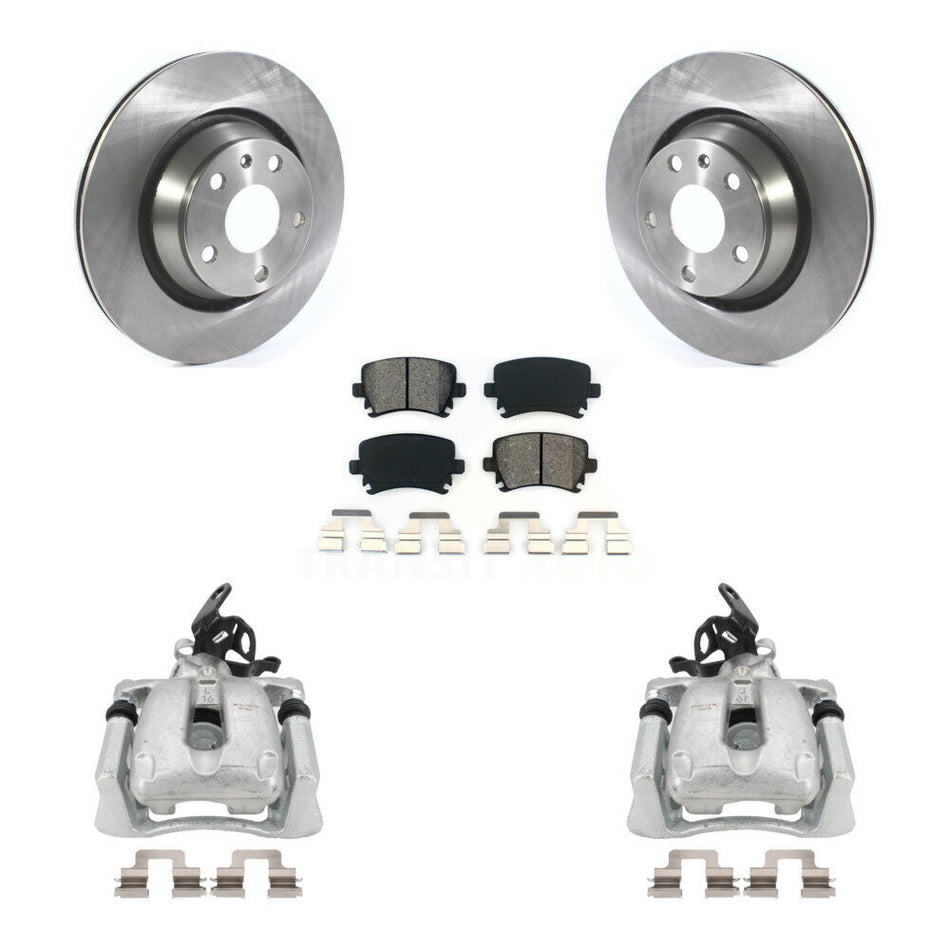 Rear Disc Brake Caliper Rotors And Semi-Metallic Pads Kit For 2008 Audi TT With 310mm Diameter Rotor KC8-100516S by Transit Auto