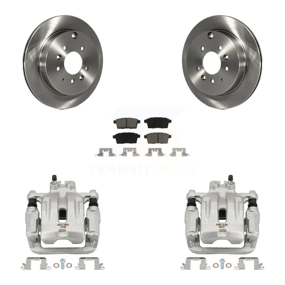 Rear Disc Brake Caliper Rotors And Ceramic Pads Kit For Ford Edge Mazda CX-7 Lincoln MKX KC8-100518C
