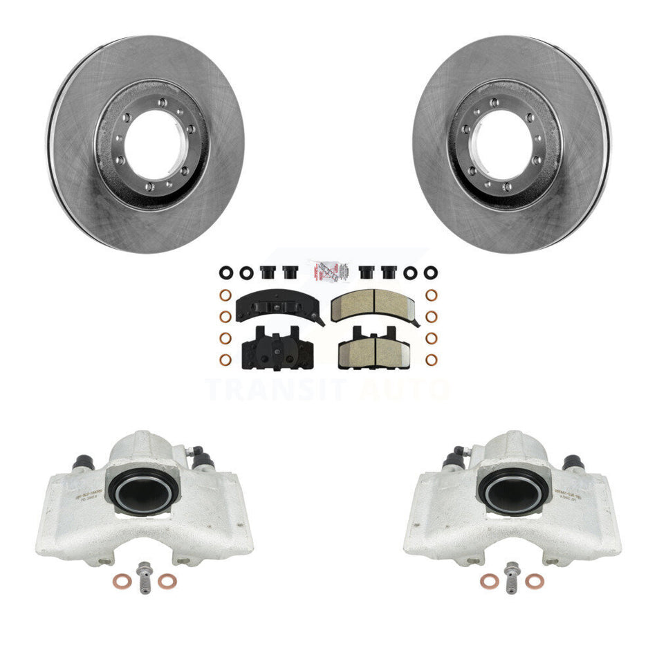 Front Disc Brake Caliper Rotors And Semi-Metallic Pads Kit For Cadillac DeVille Fleetwood 60 Special Commercial Chassis With Heavy Duty Brakes KC8-100519N