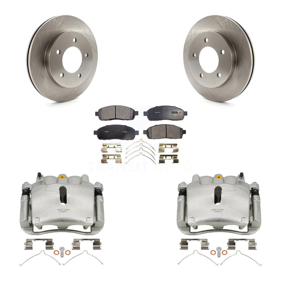 Front Disc Brake Caliper Rotors And Ceramic Pads Kit For 2004 Ford F-150 4WD With 5 Lug Wheels KC8-100519T