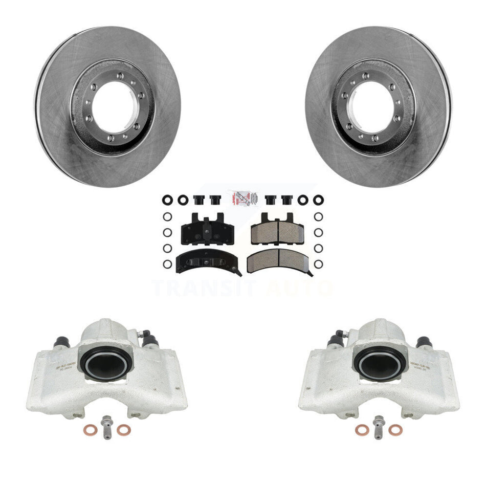 Front Disc Brake Caliper Rotors And Semi-Metallic Pads Kit For Cadillac DeVille Fleetwood 60 Special Commercial Chassis With Heavy Duty Brakes KC8-100520N