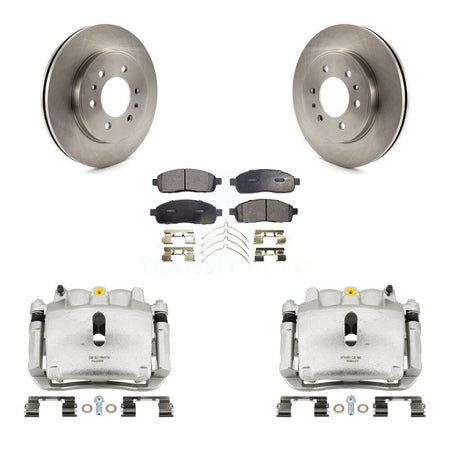 Front Disc Brake Caliper Rotor And Ceramic Pad Kit For 2009 Ford F-150 With 6 Lug Wheels KC8-100521T