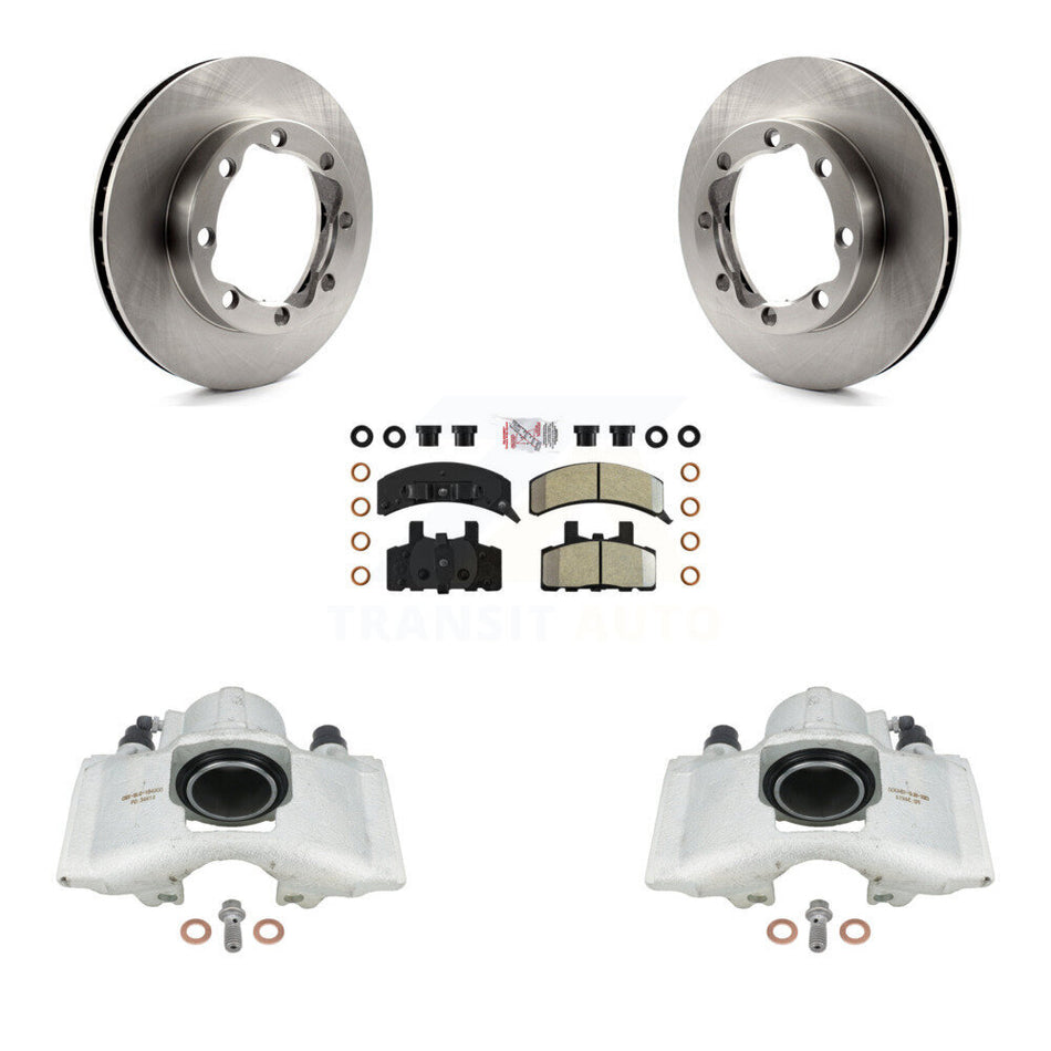 Front Disc Brake Caliper Rotors And Semi-Metallic Pads Kit For 1994 K1500 Suburban Chevrolet GMC With 8 Lug Wheels GAS engine KC8-100523N by Transit Auto