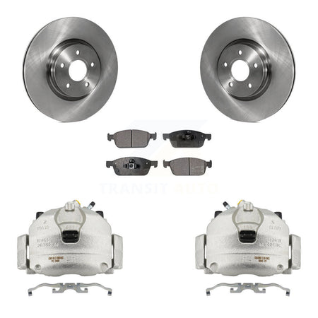 Front Brake Caliper Rotors & Ceramic Pad Kit For Ford Escape Transit Connect Lincoln MKC KC8-100523T