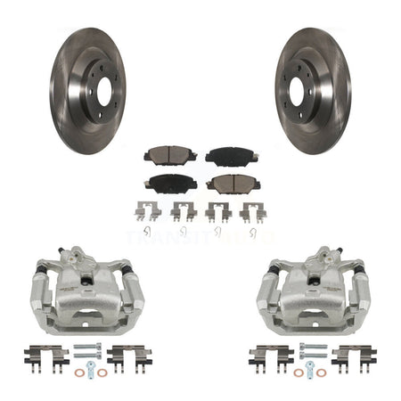 Rear Disc Brake Caliper Rotors And Ceramic Pads Kit For 2016-2022 Mazda CX-5 KC8-100525C