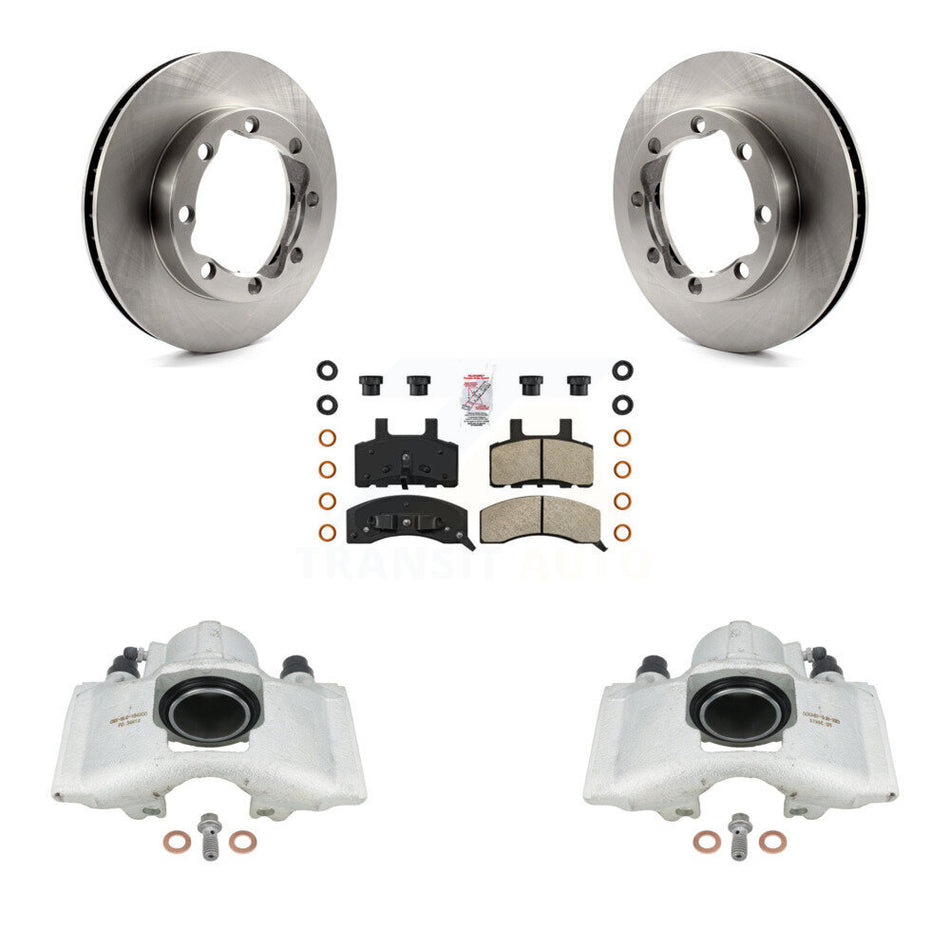 Front Disc Brake Caliper Rotors And Semi-Metallic Pads Kit For Chevrolet K1500 Suburban K2500 GMC With 8 Lug Wheels KC8-100525N