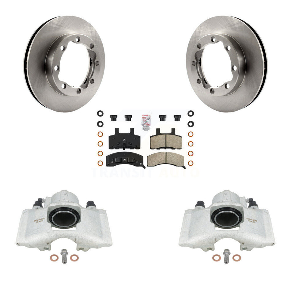 Front Disc Brake Caliper Rotors And Semi-Metallic Pads Kit For Chevrolet K1500 Suburban K2500 GMC With 8 Lug Wheels KC8-100525N