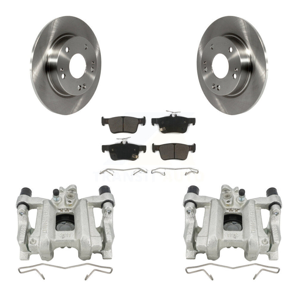 Rear Disc Brake Caliper Rotors And Semi-Metallic Pads Kit For Honda Civic KC8-100525P