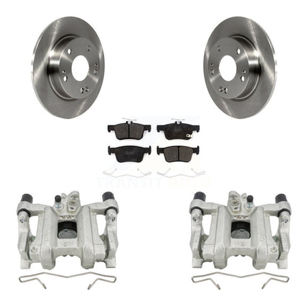 Rear Disc Brake Caliper Rotors And Semi-Metallic Pads Kit For Honda Civic Insight KC8-100526P