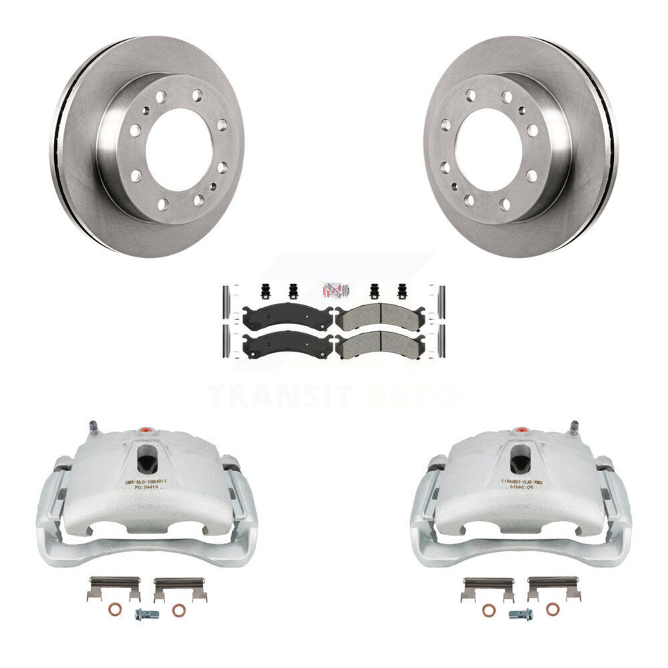 Front Disc Brake Caliper Rotors And Semi-Metallic Pads Kit For Chevrolet Express 3500 GMC Silverado Savana Sierra Classic 4500 KC8-100527N