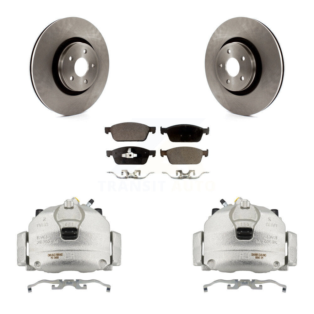 Front Disc Brake Caliper Rotors And Ceramic Pads Kit For Lincoln MKC KC8-100527T