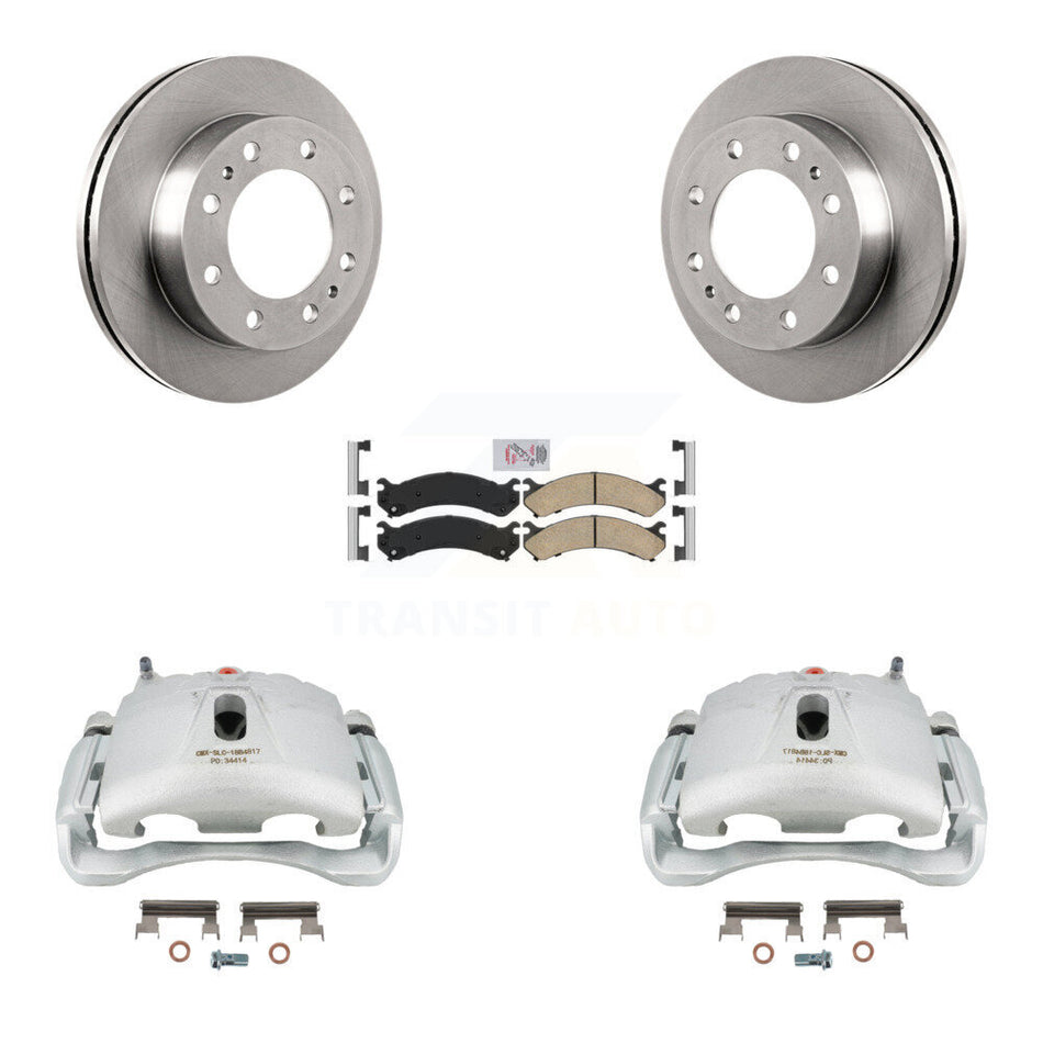 Front Disc Brake Caliper Rotors And Ceramic Pads Kit For Chevrolet Express 3500 GMC Silverado Savana Sierra Classic 4500 KC8-100528N