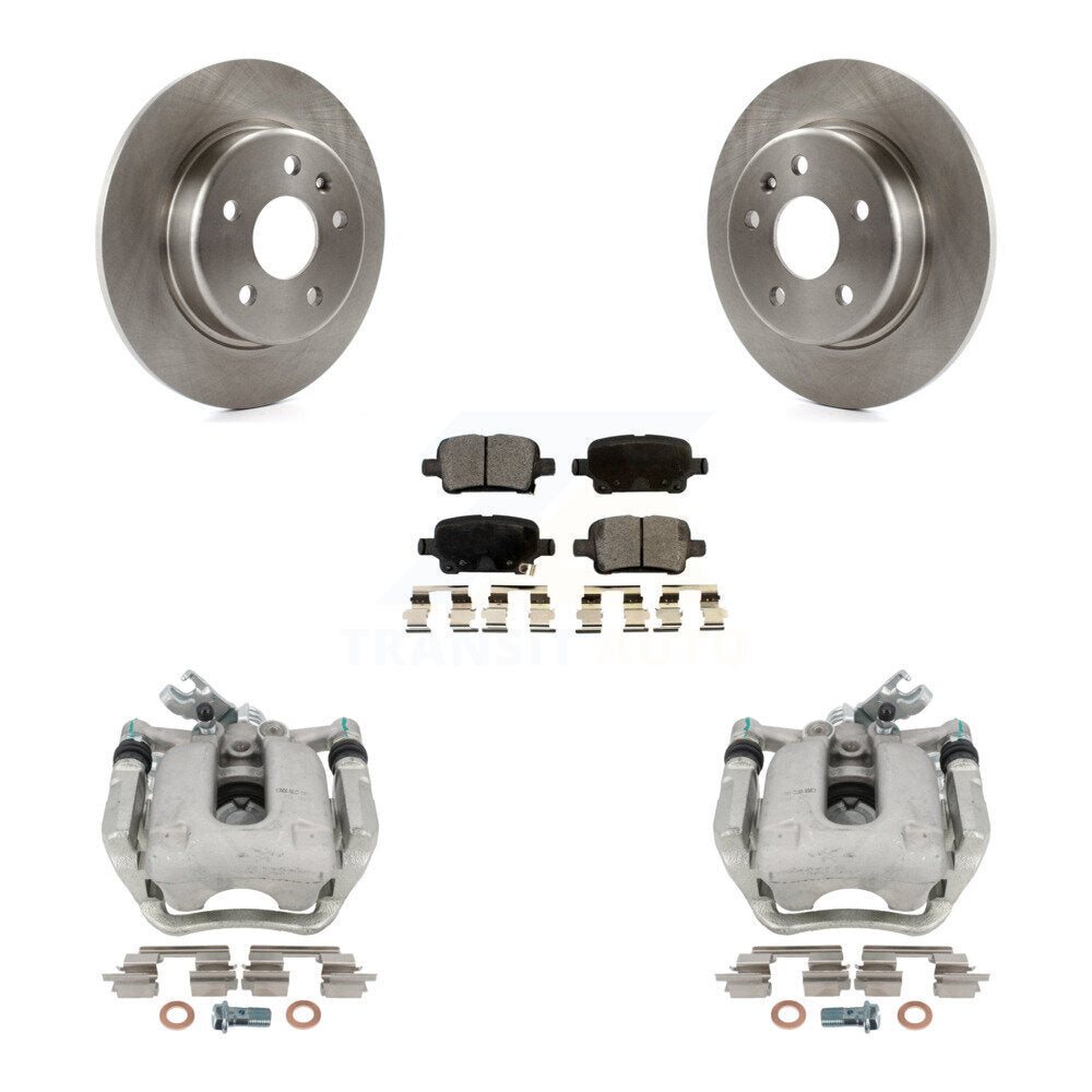 Rear Disc Brake Caliper Rotors And Semi-Metallic Pads Kit For Chevrolet Cruze KC8-100528P by Transit Auto