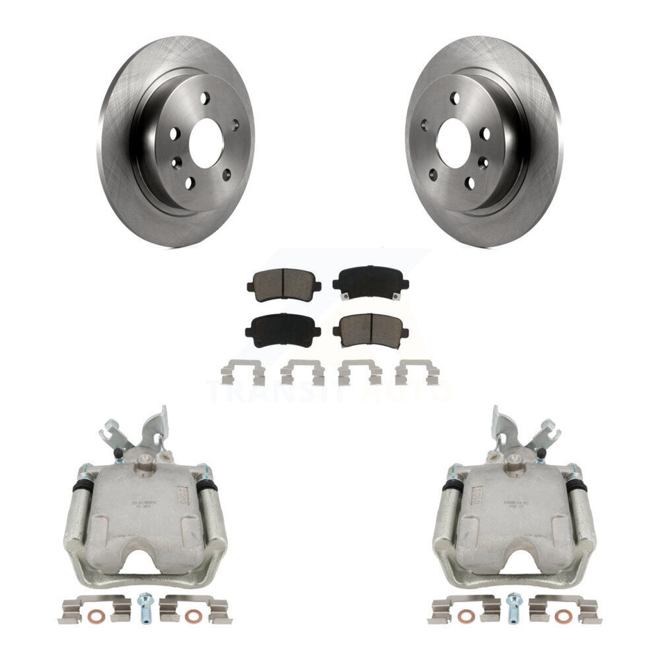 Rear Disc Brake Caliper Rotors And Ceramic Pads Kit For Buick LaCrosse Regal With Solid Rotor KC8-100529C