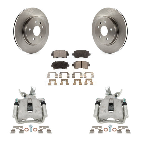 Rear Disc Brake Caliper Rotors And Semi-Metallic Pads Kit For Chevrolet Malibu Limited KC8-100529P