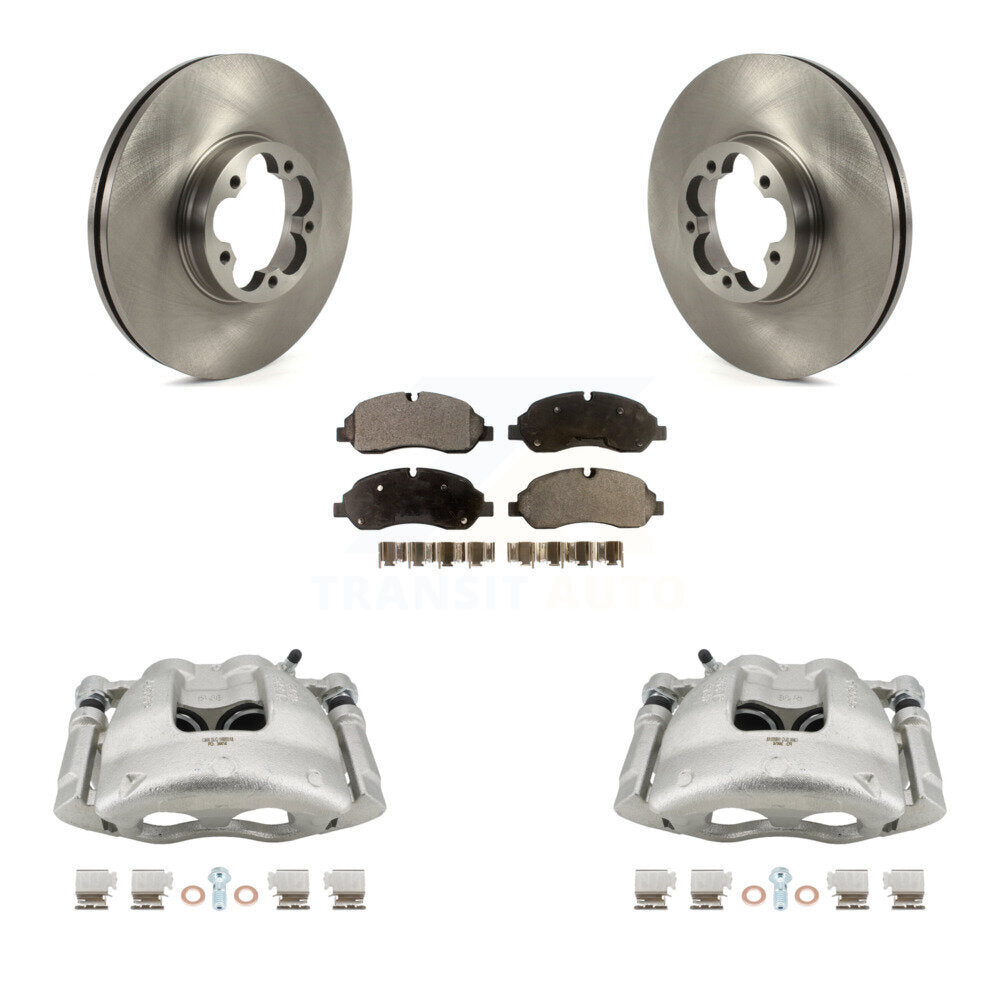 Front Disc Brake Caliper Rotors And Ceramic Pads Kit For Ford Transit-350 HD KC8-100530T