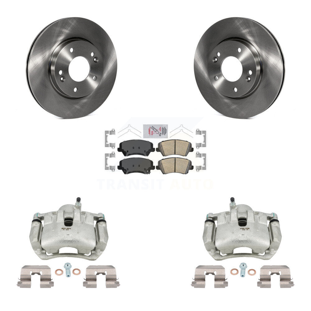 Front Brake Caliper Rotor & Ceramic Pad Kit For Kia Forte Hyundai Elantra GT Forte5 Koup KC8-100531N