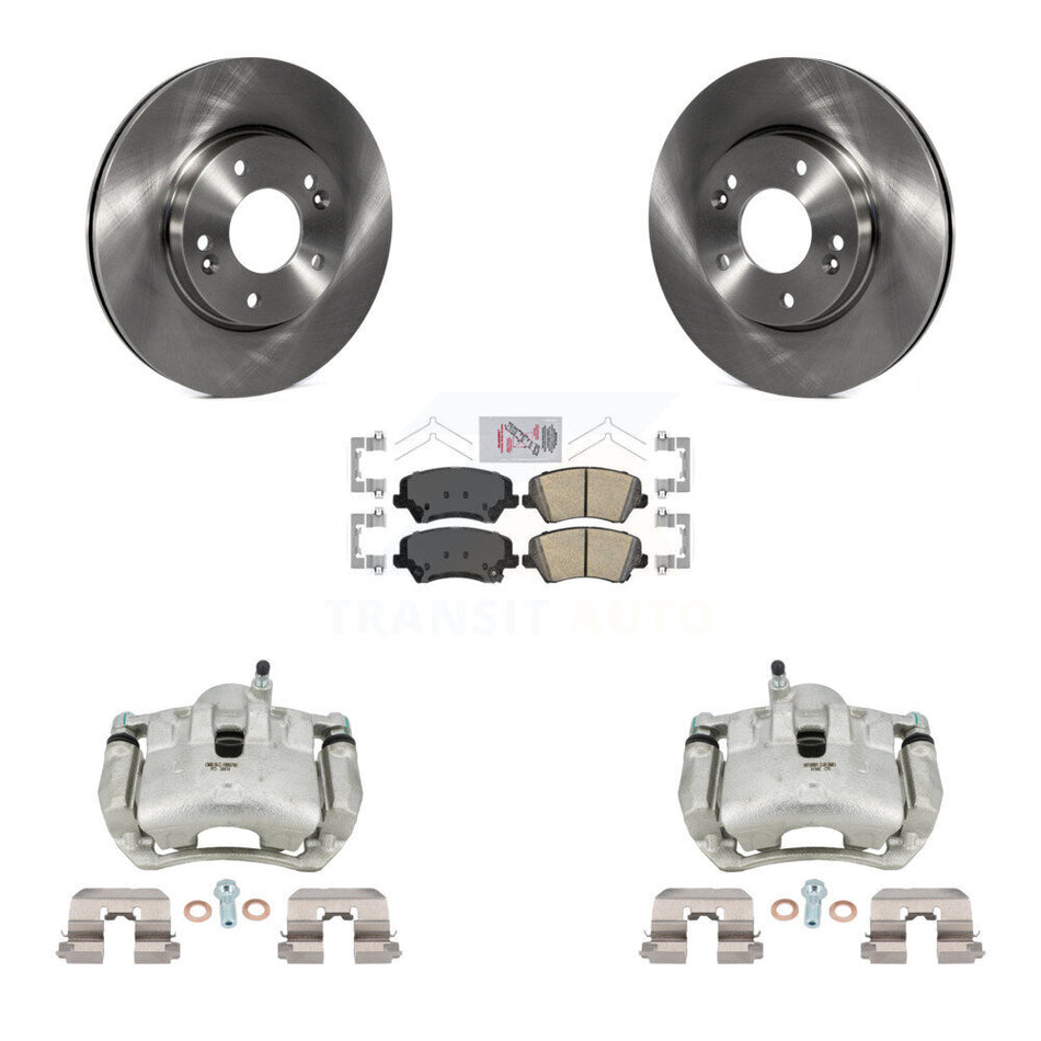 Front Brake Caliper Rotor & Ceramic Pad Kit For Kia Forte Hyundai Elantra GT Forte5 Koup KC8-100531N