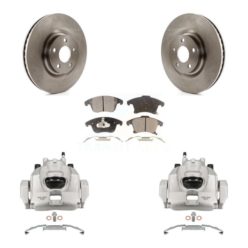 Front Brake Caliper Rotor And Ceramic Pad Kit For 2019-2020 Ford Police Responder Hybrid KC8-100531T