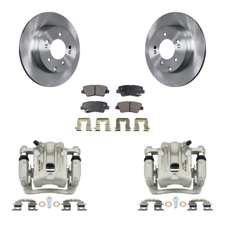 Rear Disc Brake Caliper Rotors And Semi-Metallic Pads Kit For Kia Optima Hyundai Azera KC8-100532P