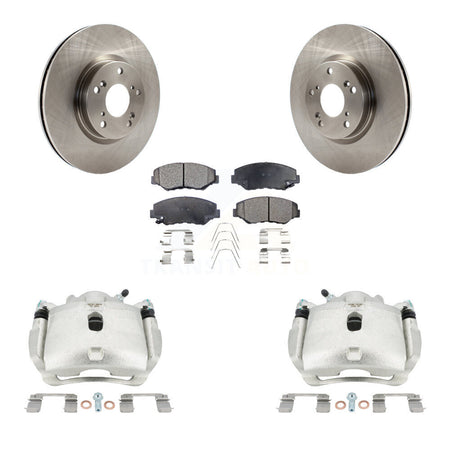 Front Disc Brake Caliper Rotors And Ceramic Pads Kit For Honda Civic Acura ILX KC8-100532T