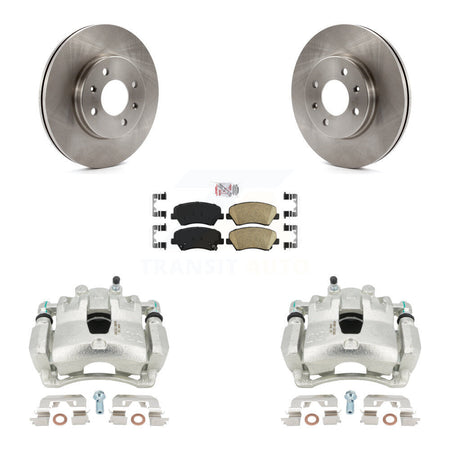 Front Disc Brake Caliper Rotors And Ceramic Pads Kit For Hyundai Accent Kia Rio KC8-100533N by Transit Auto