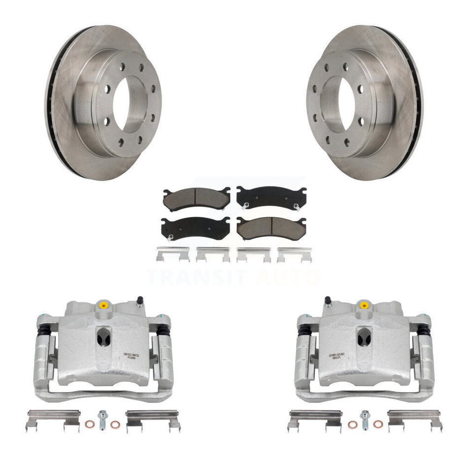 Rear Disc Brake Caliper Rotors And Ceramic Pads Kit For Chevrolet Silverado 2500 HD GMC Sierra Hummer H2 1500 Suburban Yukon XL Avalanche Classic KC8-100535C