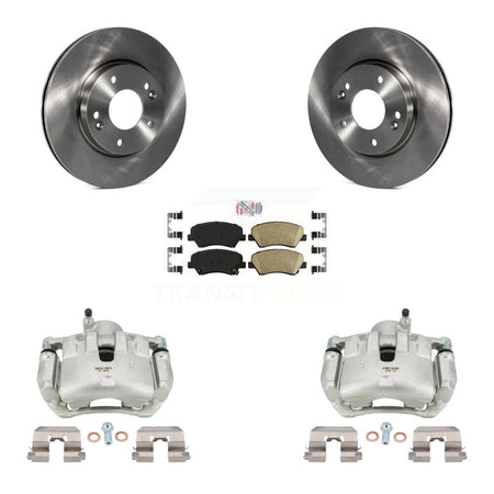 Front Disc Brake Caliper Rotors And Ceramic Pads Kit For 2012 Hyundai Veloster KC8-100535N