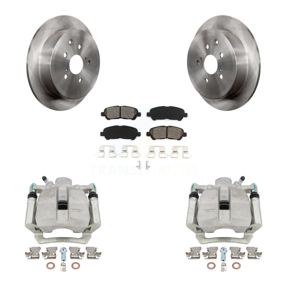 Rear Disc Brake Caliper Rotors And Semi-Metallic Pads Kit For 2014 Toyota Highlander Hybrid Limited with FULL HYBRID EV-GAS (FHEV) engine KC8-100538S