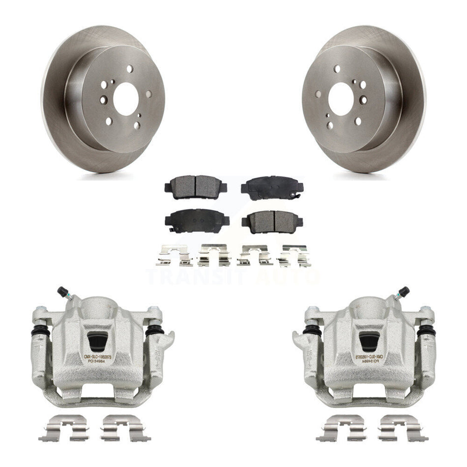 Rear Disc Brake Caliper Rotors And Semi-Metallic Pads Kit For 2004-2010 Toyota Sienna KC8-100539P