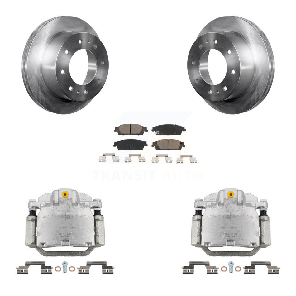 Rear Brake Caliper Rotors Ceramic Pad Kit For 2017-2019 Chevrolet Suburban Premier/LT/LS KC8-100543C