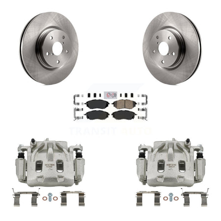 Front Disc Brake Caliper Rotors Ceramic Pad Kit For Subaru Outback WRX Legacy Tribeca B9 KC8-100543N