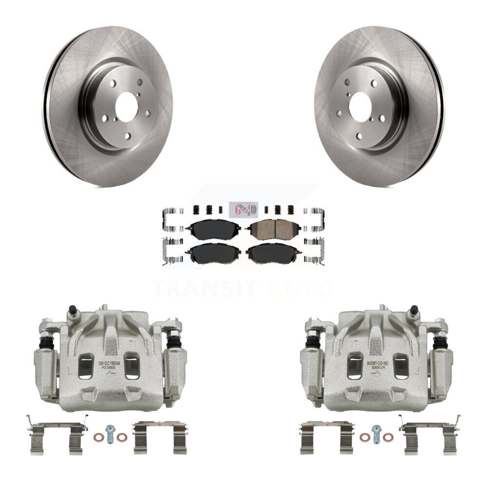 Front Disc Brake Caliper Rotors Ceramic Pad Kit For Subaru Outback WRX Legacy Tribeca B9 KC8-100543N