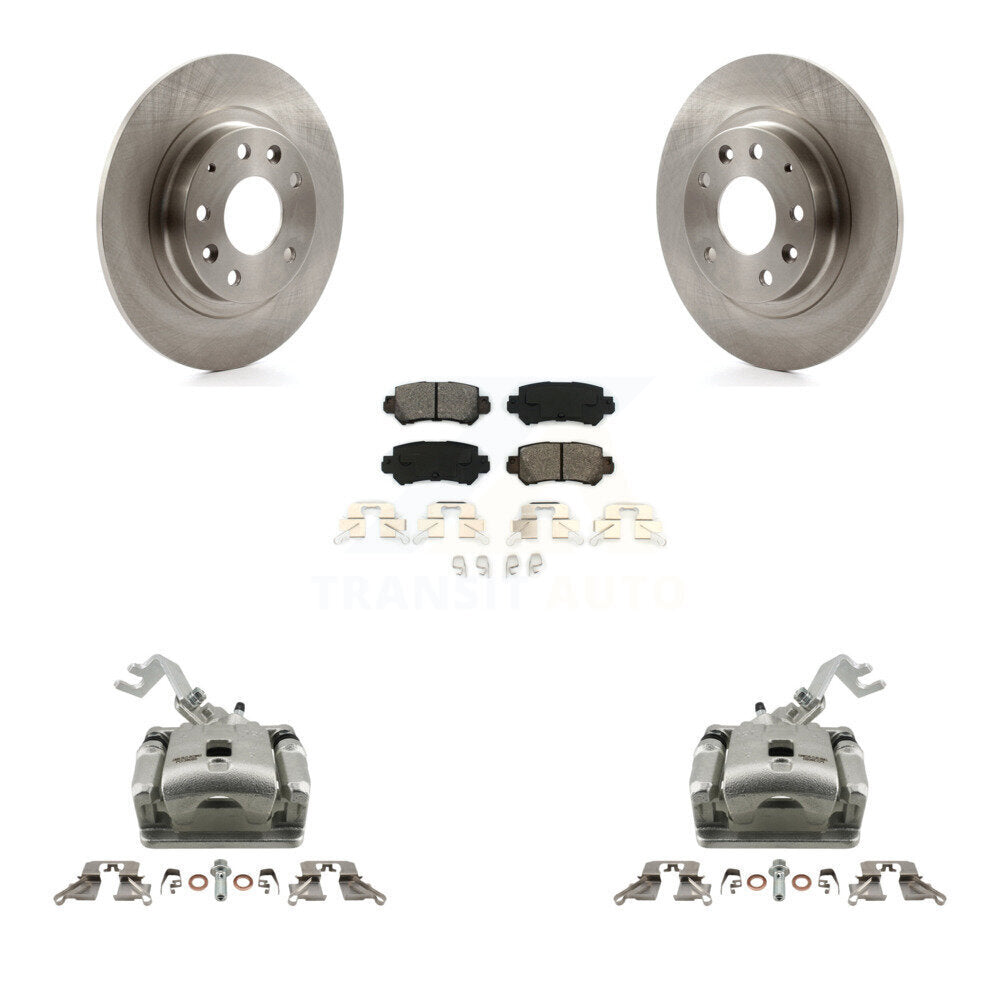 Rear Disc Brake Caliper Rotors And Semi-Metallic Pads Kit For 2016-2018 Mazda CX-3 KC8-100543S