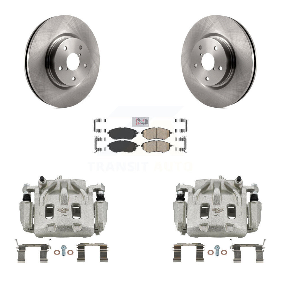 Front Disc Brake Caliper Rotors Ceramic Pad Kit For Subaru Outback WRX Legacy Tribeca B9 KC8-100544N