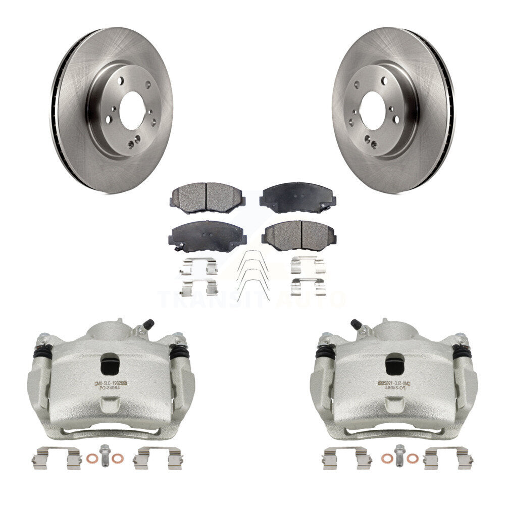 Front Disc Brake Caliper Rotors And Ceramic Pads Kit For Honda Civic KC8-100544T