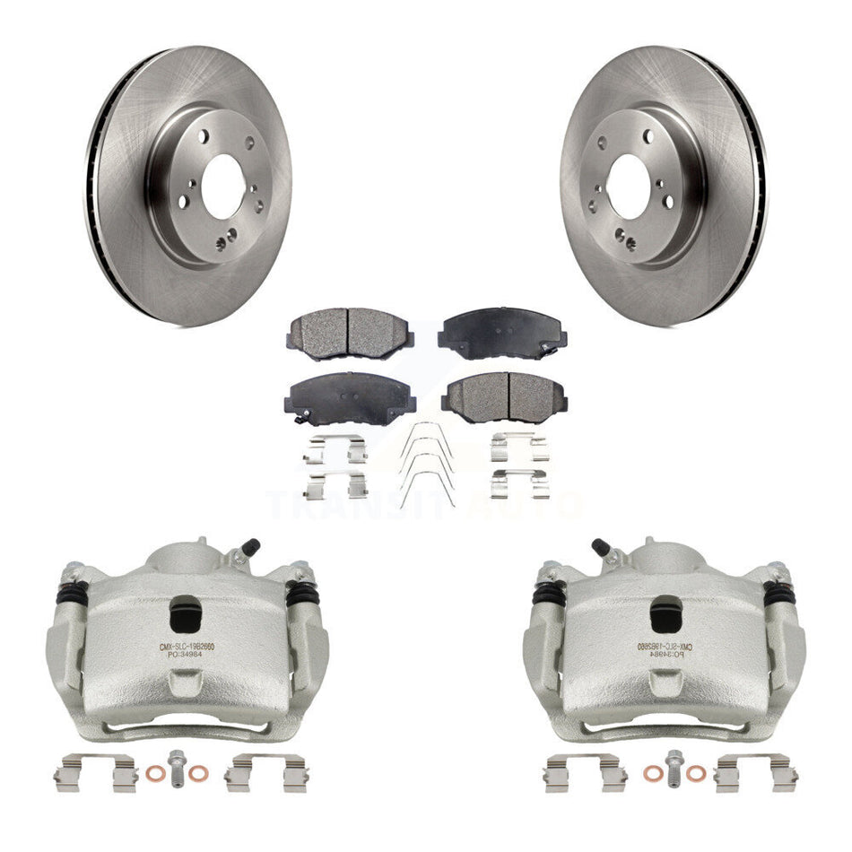 Front Disc Brake Caliper Rotors And Ceramic Pads Kit For Honda Civic KC8-100544T