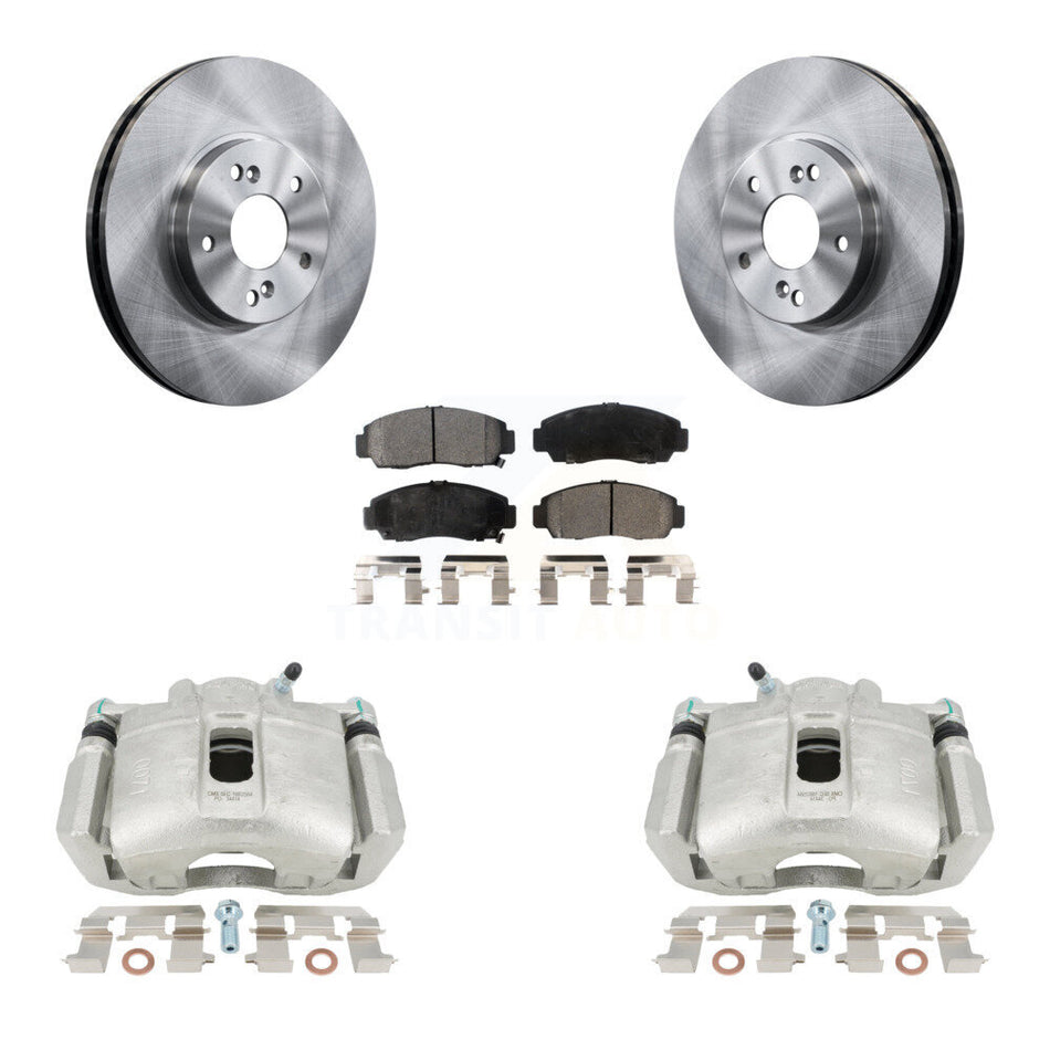 Front Disc Brake Caliper Rotors And Ceramic Pads Kit For Honda Accord Acura TL TSX CL KC8-100545T