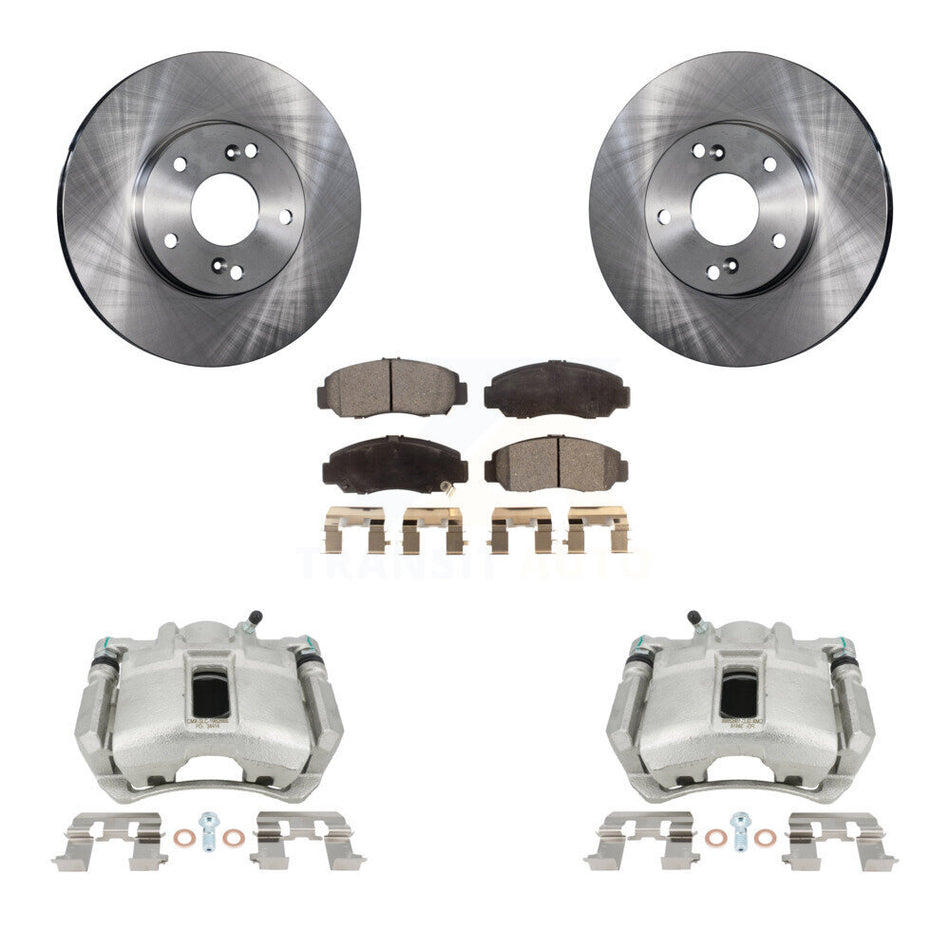 Front Disc Brake Caliper Rotors And Ceramic Pads Kit For Honda Accord KC8-100546T
