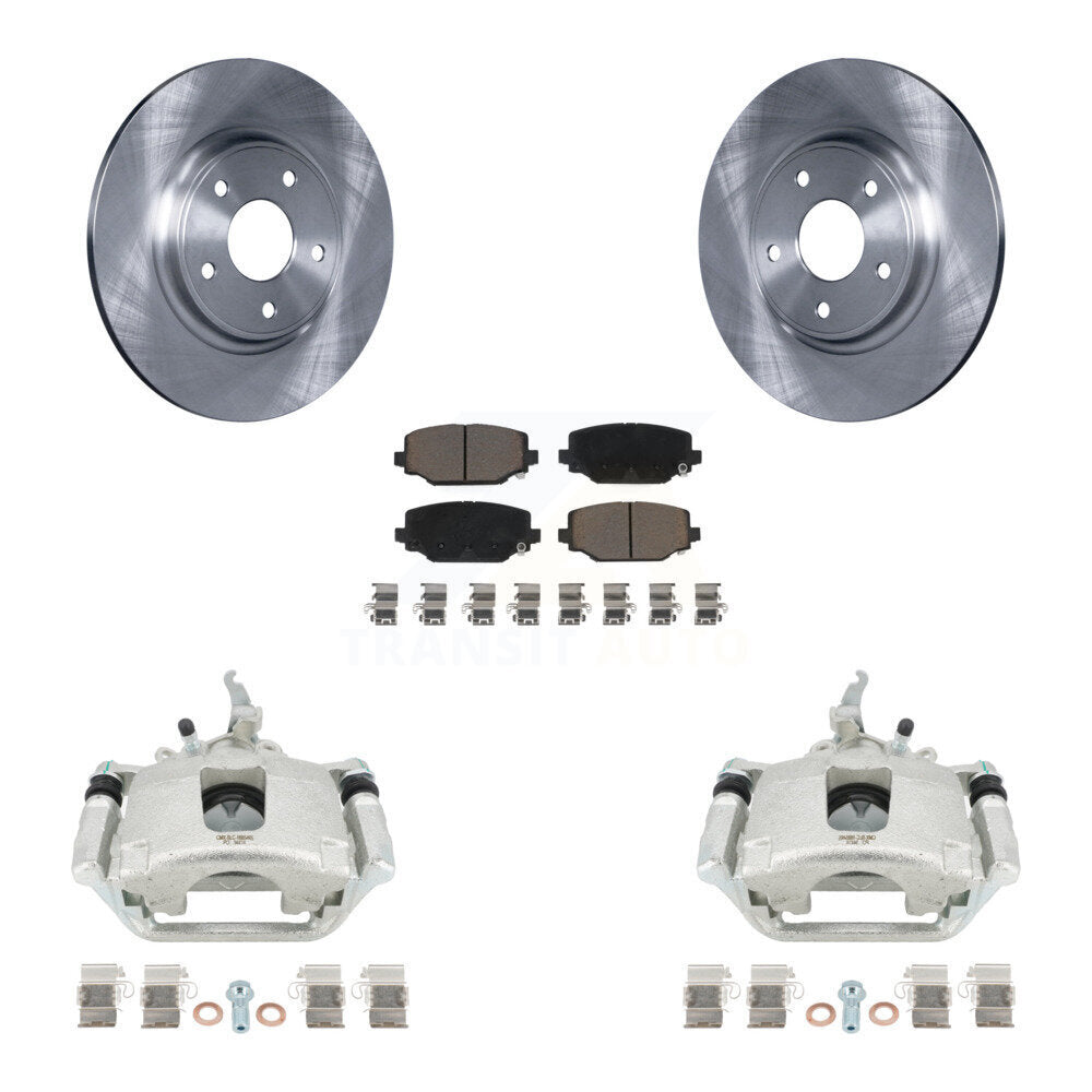 Rear Disc Brake Caliper Rotors And Ceramic Pads Kit For 2014-2020 Dodge Journey KC8-100548C