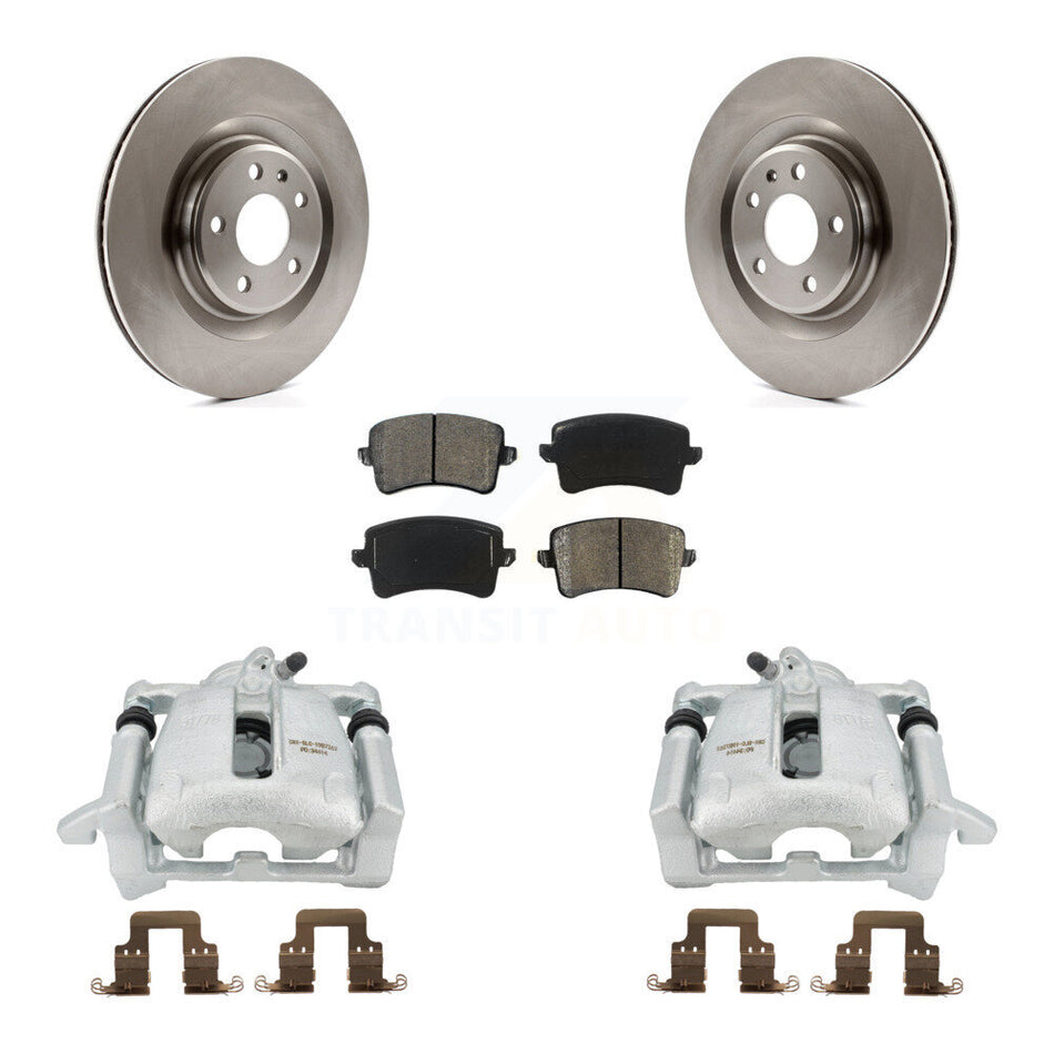 Rear Disc Brake Caliper Rotors And Semi-Metallic Pads Kit For 2012 Audi A5 Quattro With 330mm Diameter Rotor KC8-100548S by Transit Auto