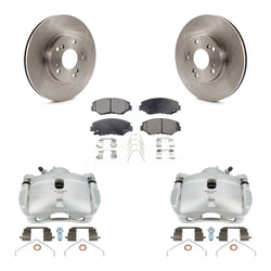 Front Disc Brake Caliper Rotors And Ceramic Pads Kit For 2002-2004 Honda CR-V KC8-100548T