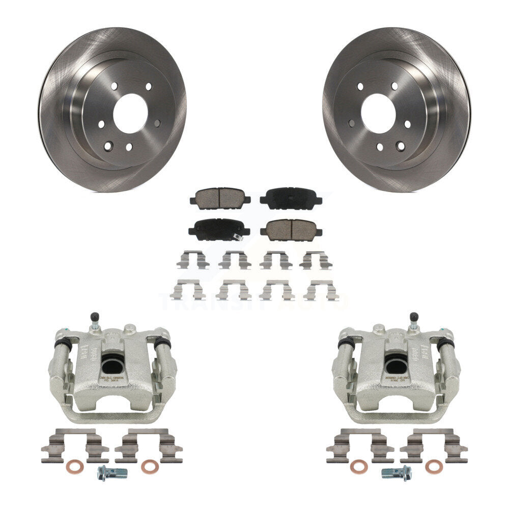 Rear Disc Brake Caliper Rotors And Ceramic Pads Kit For Nissan Rogue Sport LEAF KC8-100549C by Transit Auto