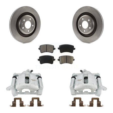 Rear Disc Brake Caliper Rotors And Semi-Metallic Pads Kit For 2011 Audi A4 Quattro With 330mm Diameter Rotor KC8-100549S by Transit Auto