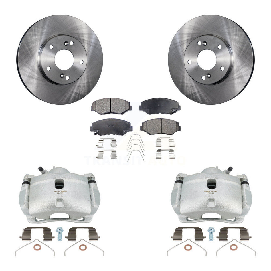 Front Disc Brake Caliper Rotors And Ceramic Pads Kit For 2003-2011 Honda Element KC8-100549T
