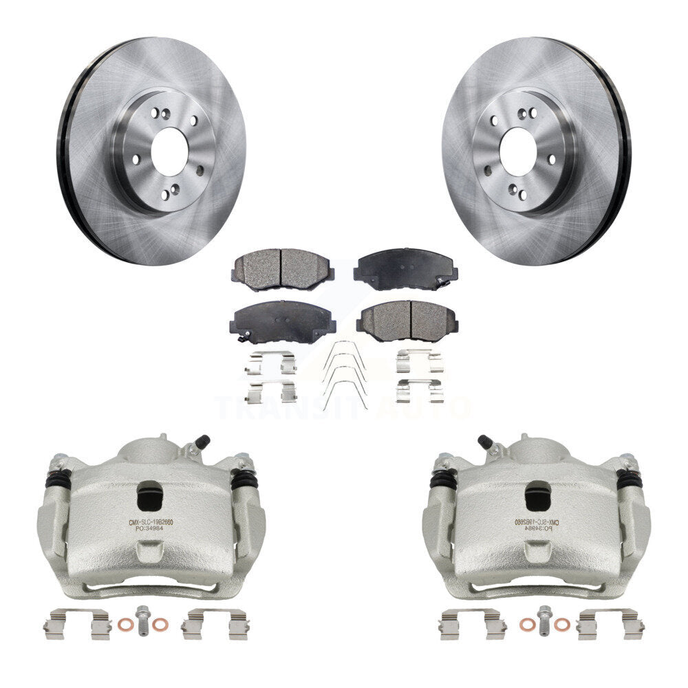 Front Disc Brake Caliper Rotors And Ceramic Pads Kit For Honda Accord KC8-100550T