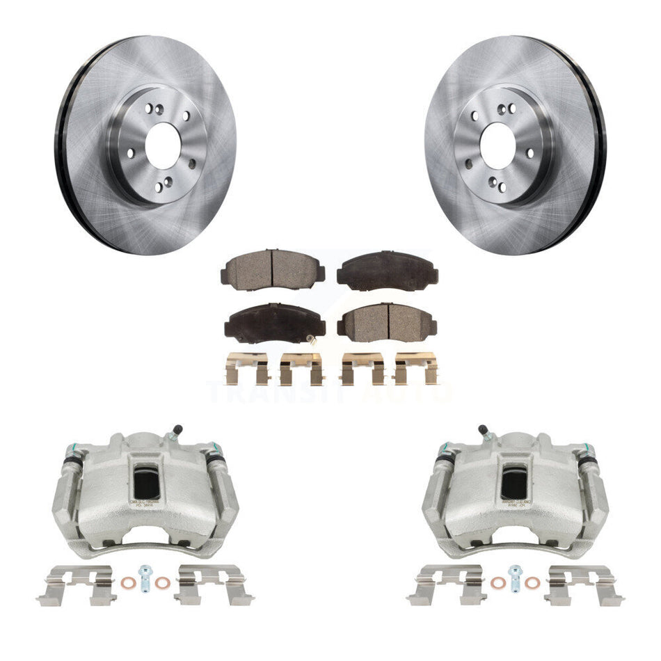 Front Disc Brake Caliper Rotors And Ceramic Pads Kit For Honda Accord KC8-100551T by Transit Auto