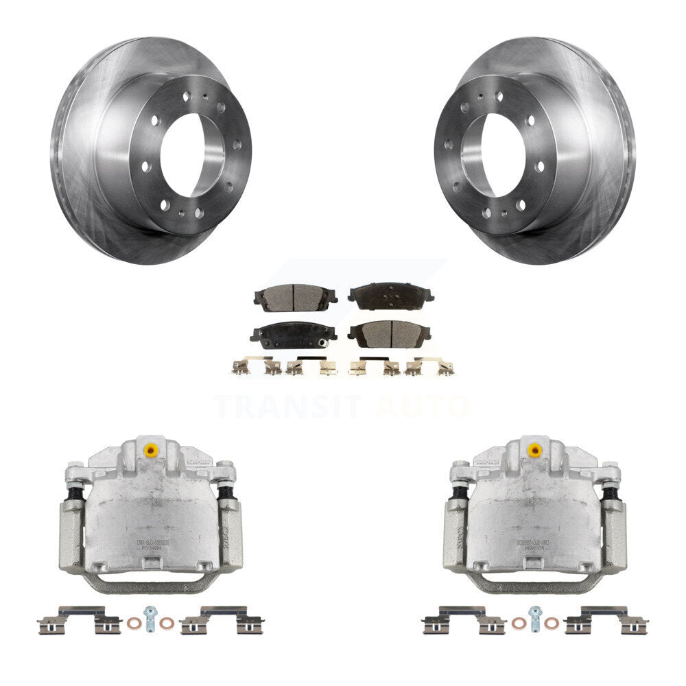 Rear Brake Caliper Rotors Semi-Metallic Pad Kit For Chevrolet Suburban With 8 Lug Wheels KC8-100552P